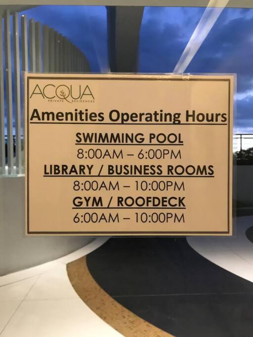 Acqua Private Residence Livingstone Tower Condo Unit With Free Wifi 마닐라 외부 사진